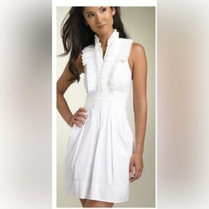 NWT BCBG yellow Ruffle Mini Dress minor flaw